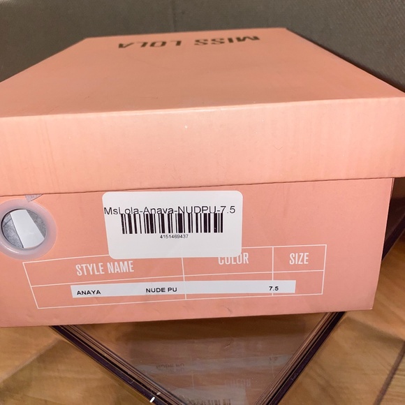 Nude Lace-Up Heels - Picture 6 of 6